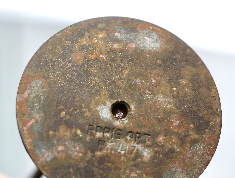 Thumbnail: Mid Century PARIS ART Bronze/Brass Serviette or Napkin Holder