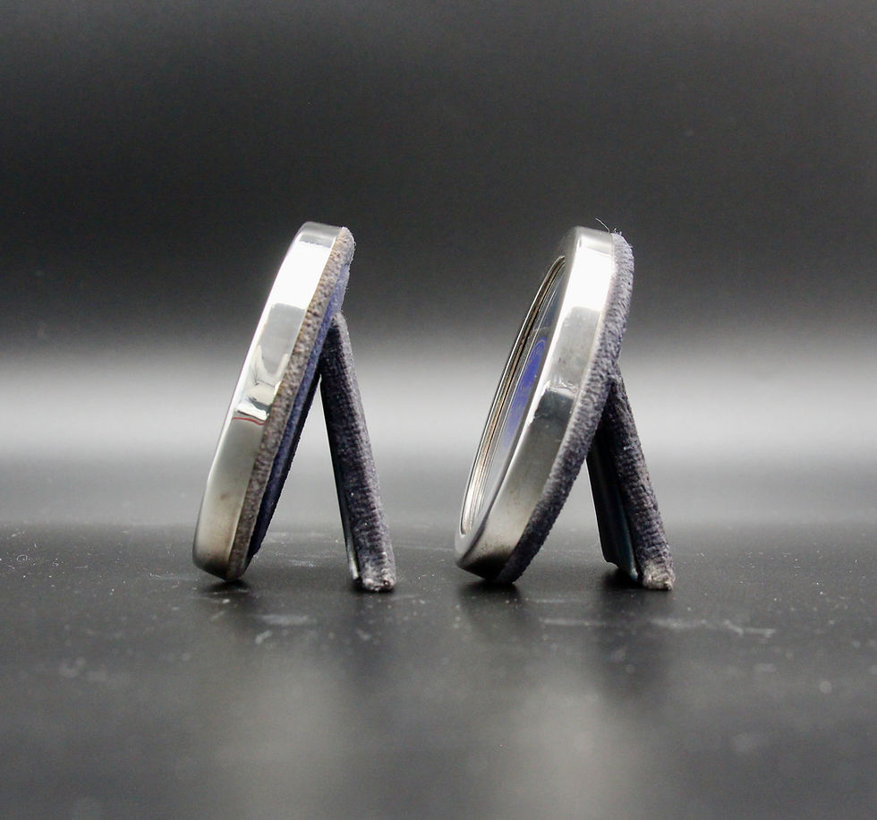 Thumbnail: Pair of Small Vintage Hallmarked Sterling Silver Photo Frames