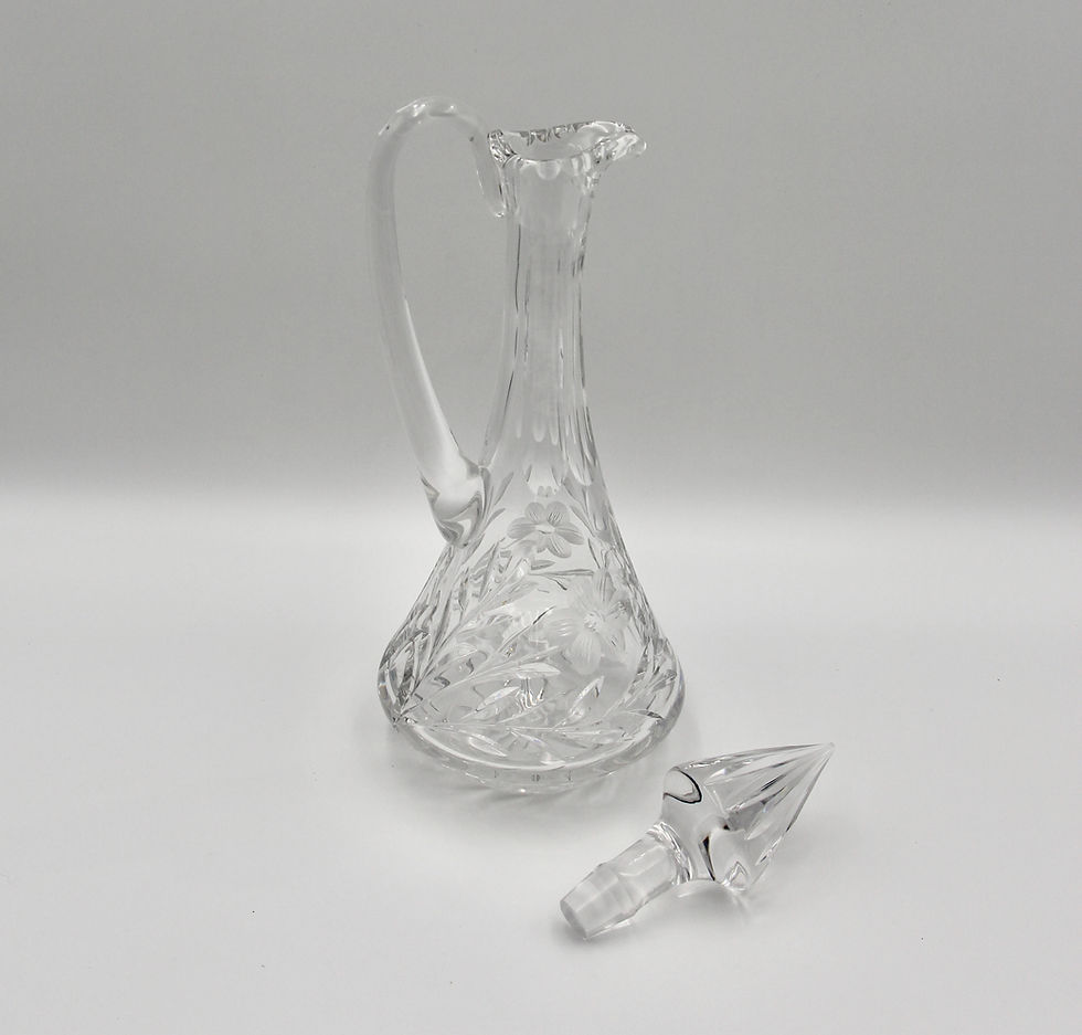 Thumbnail: Tall Vintage Crystal Decanter with Stopper