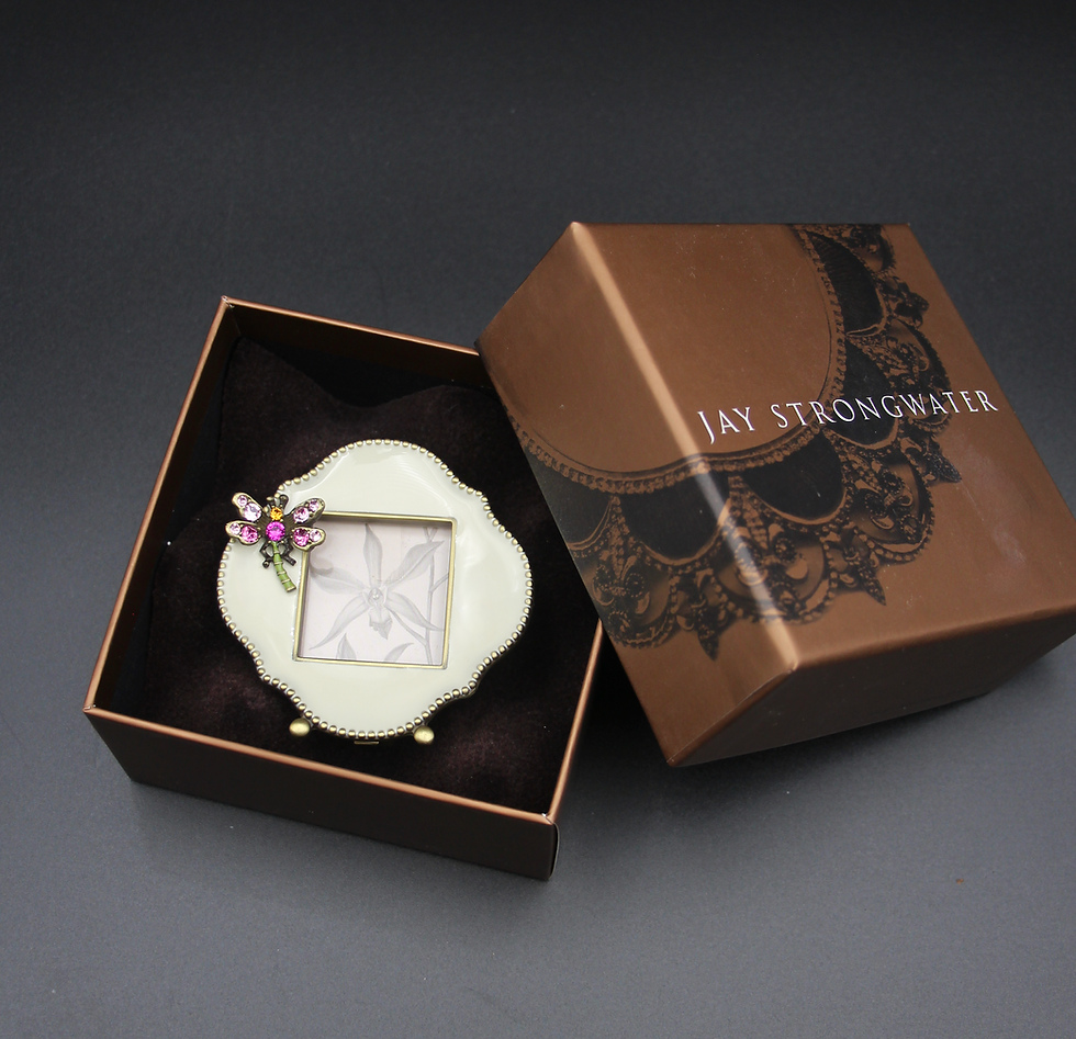 Thumbnail: JAY STRONGWATER New York Mini Photo Frame with Swarovski Encrusted Dragonfly
