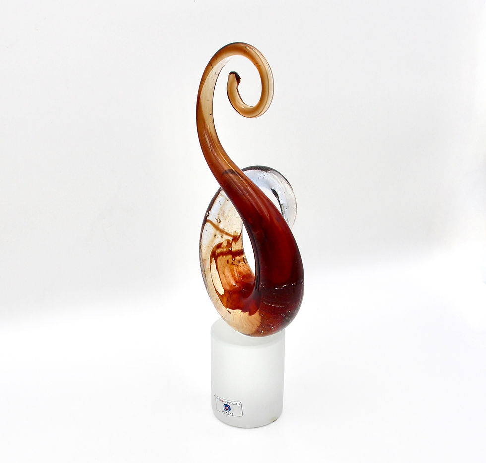Thumbnail: Vintage Handblown Spiral MURANO Italy Art Glass Sculpture