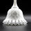 Thumbnail: Vintage FENTON Silver Crest Milk Glass Bell with Clapper 'Spanish Lace' Pattern