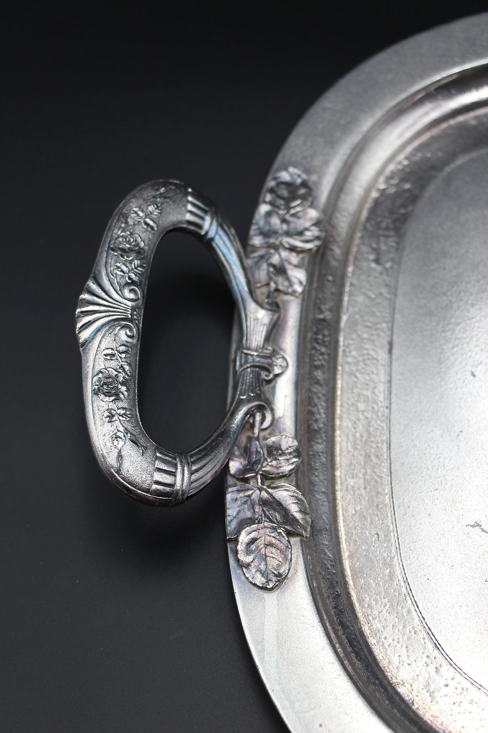 Thumbnail: Antique REED & BARTON Twin Handled Silver Plate Butler's Serving Tray c.1870