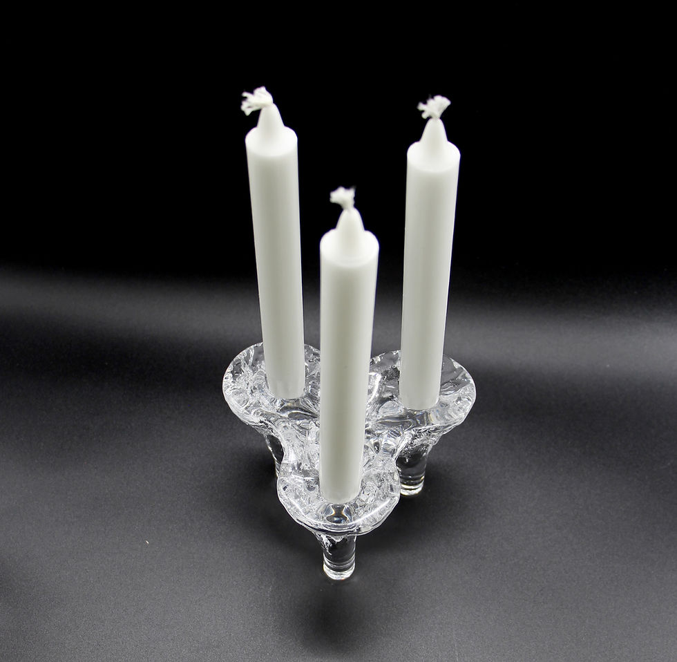 Thumbnail: Vintage Swedish KOSTA 'Igloo' Candleholder Designed by Goran Warff