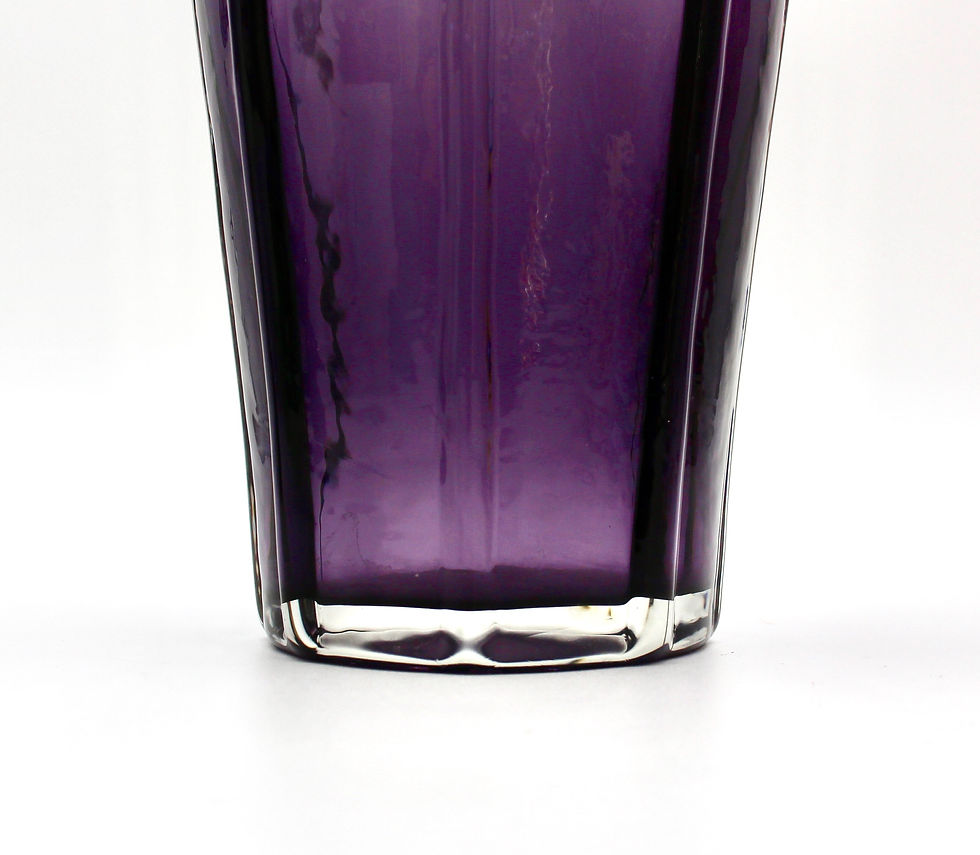 Thumbnail: Tall Vintage Handblown Art Glass Vase - 38cm