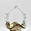 Thumbnail: Small Vintage Handblown Art Glass Footed Basket