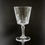 Thumbnail: Six Vintage Vertical Cut Small Crystal Wine Glasses