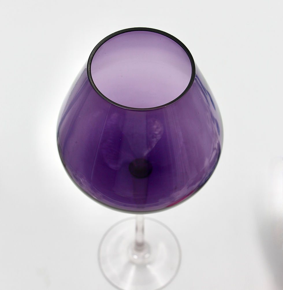 Thumbnail: Tall Vintage Art Glass Brandy Balloon Votive or Tealight Holder - 35cm