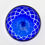 Thumbnail: Vintage Handblown Bohemian Cobalt Blue Cut to Clear Footed Bowl