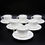 Thumbnail: Vintage ROYAL CROWN DERBY Surrey White Tea Setting for 6 circa 1940 Reg #839892