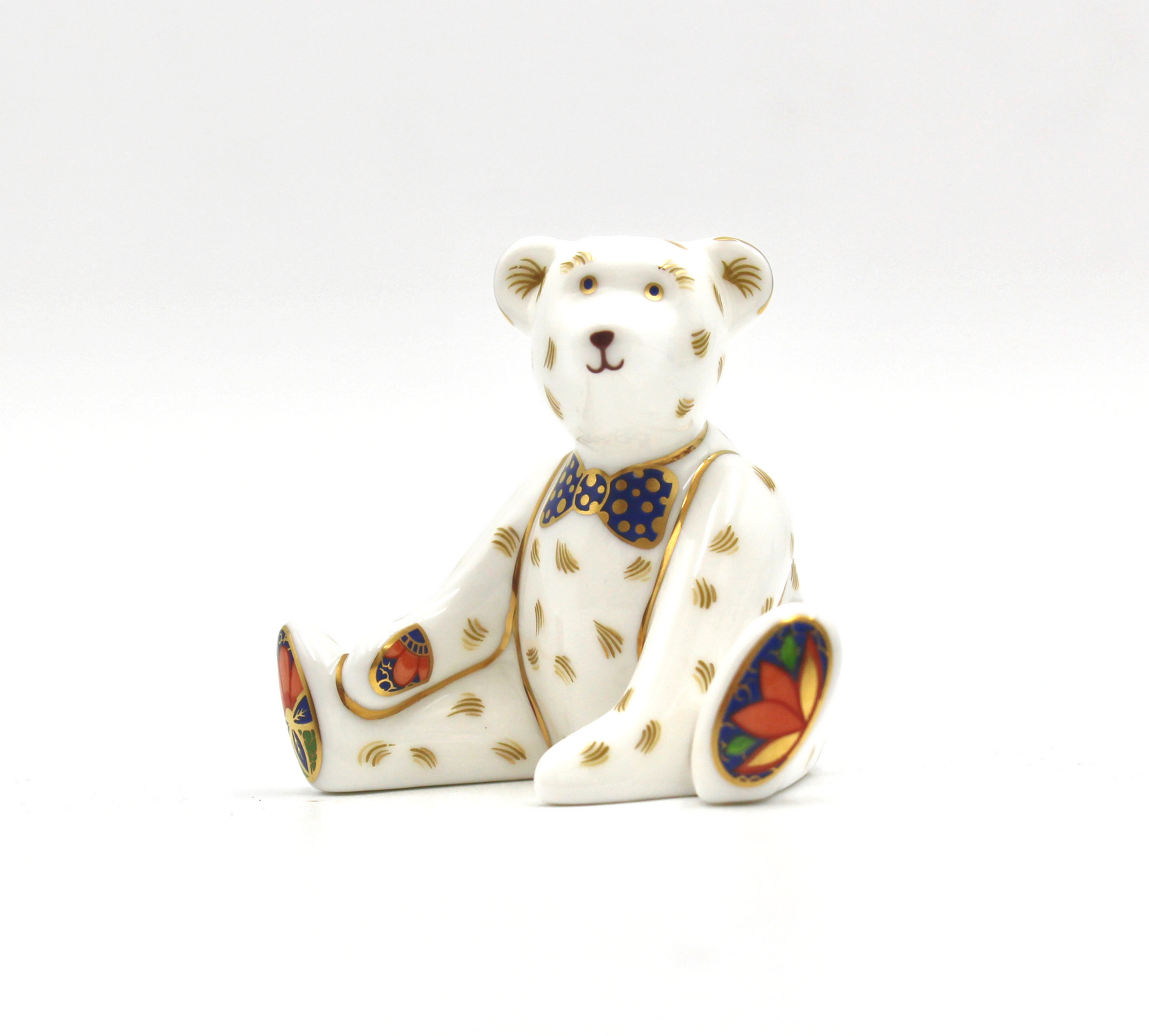 1997 ROYAL CROWN DERBY "Edward" Miniature Teddy Bear Signed Hugh Gibson