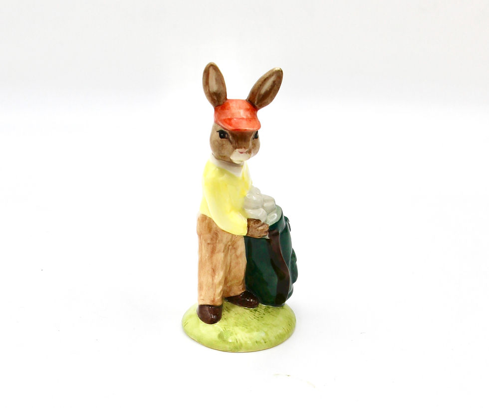 Thumbnail: ROYAL DOULTON 2002 "Caddie Bunnykins" Handmade Porcelain Figurine #DB271