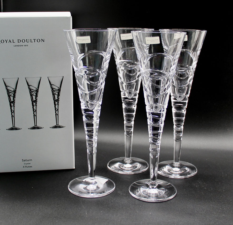 Thumbnail: ROYAL DOULTON 'Saturn Nouveau' Flutes Set of 4 - New in Box