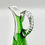 Thumbnail: Small Vintage Cut to Clear Emerald Green Crystal Claret Jug or Liqueur Carafe