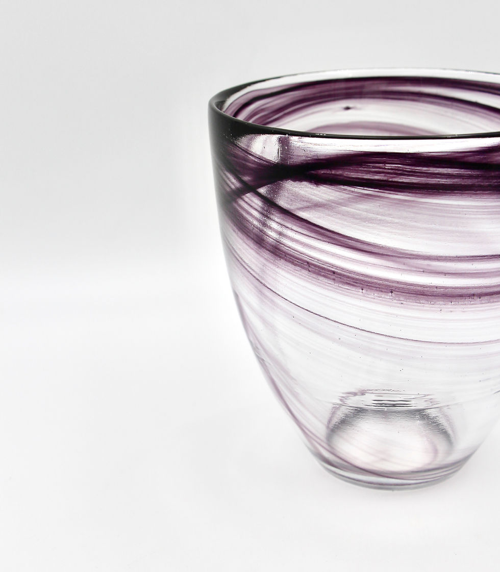 Thumbnail: Handblown Art Glass Vase with Swirl