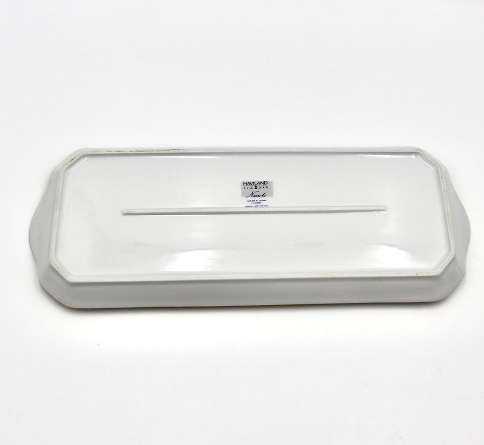 Thumbnail: French HAVILAND LIMOGES Rectangular Cake/Sandwich Platter "Nairobi"
