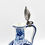 Thumbnail: Vintage Dutch DELFT Blue and White Pitcher with Pewter Mount
