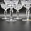 Thumbnail: 4 Vintage Hungarian HARBRO Hand Cut Lead Crystal Champagne Glasses