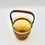 Thumbnail: Vintage Amber Glass Ice Bucket with Swing Handle