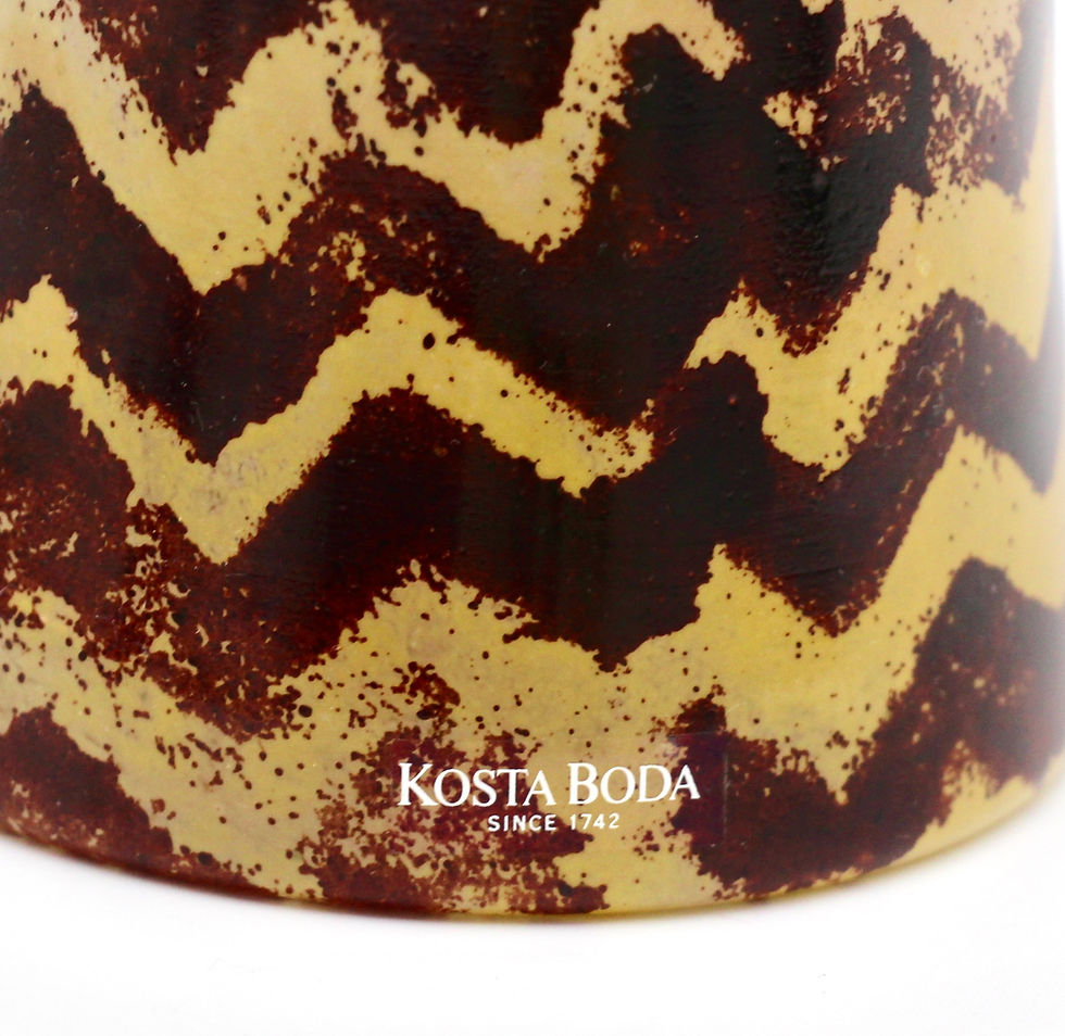 Thumbnail: Rare Vintage KOSTA BODA Kjell Engman Signed Pitcher 'Safari' #89418 - 33cm
