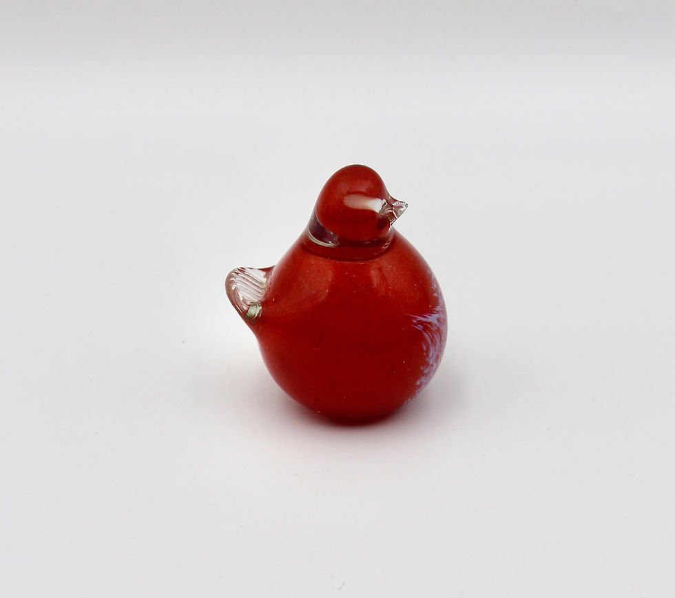 Thumbnail: Vintage Handblown LORUP Estonia Art Glass Bird Figurine