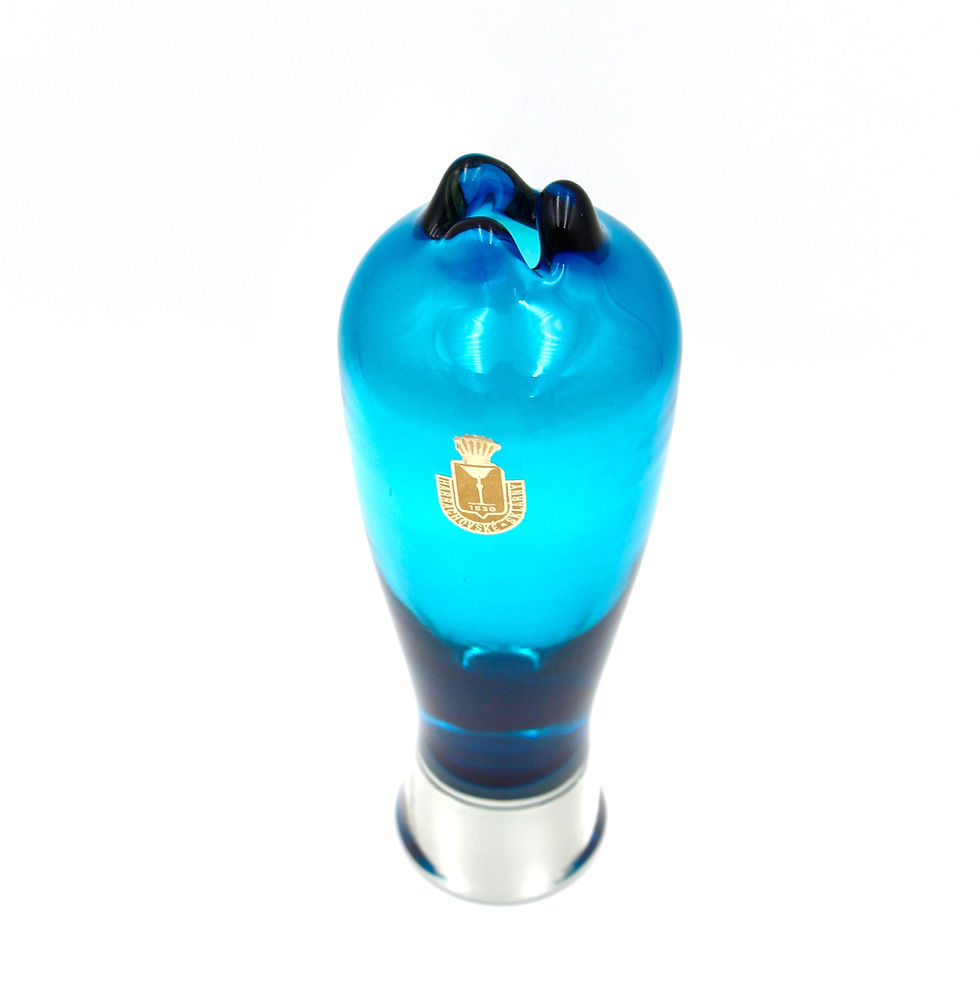 Thumbnail: Rare Vintage HARRACHOV Czech Art Glass Vase Designed by Milan Metelak - 24cm