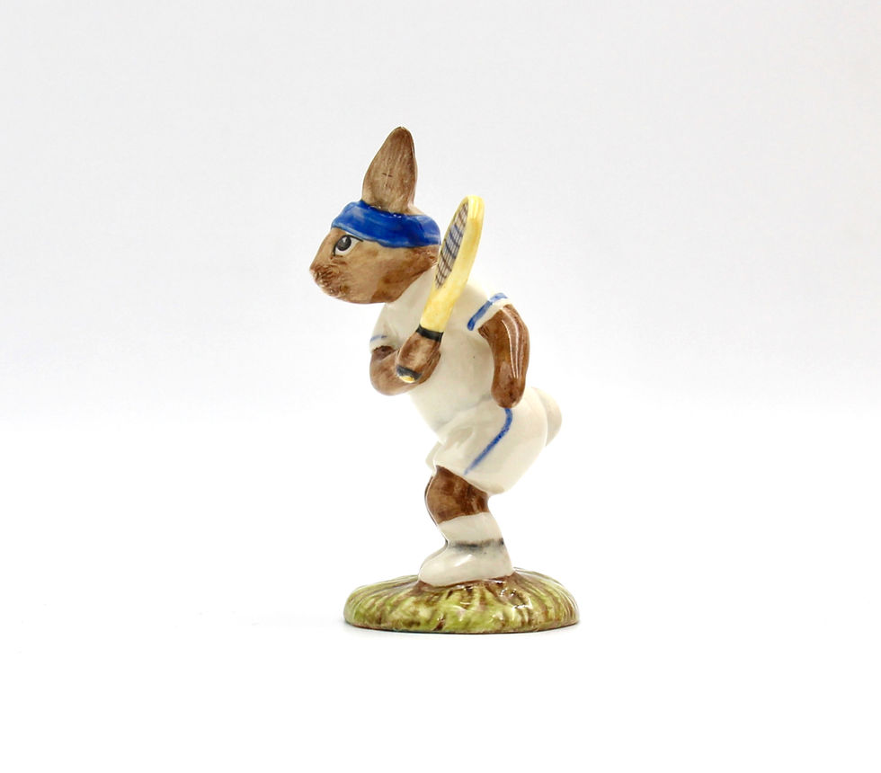 Thumbnail: Vintage ROYAL DOULTON 1985 "Ace Bunnykins" Handmade Porcelain Figurine DB42