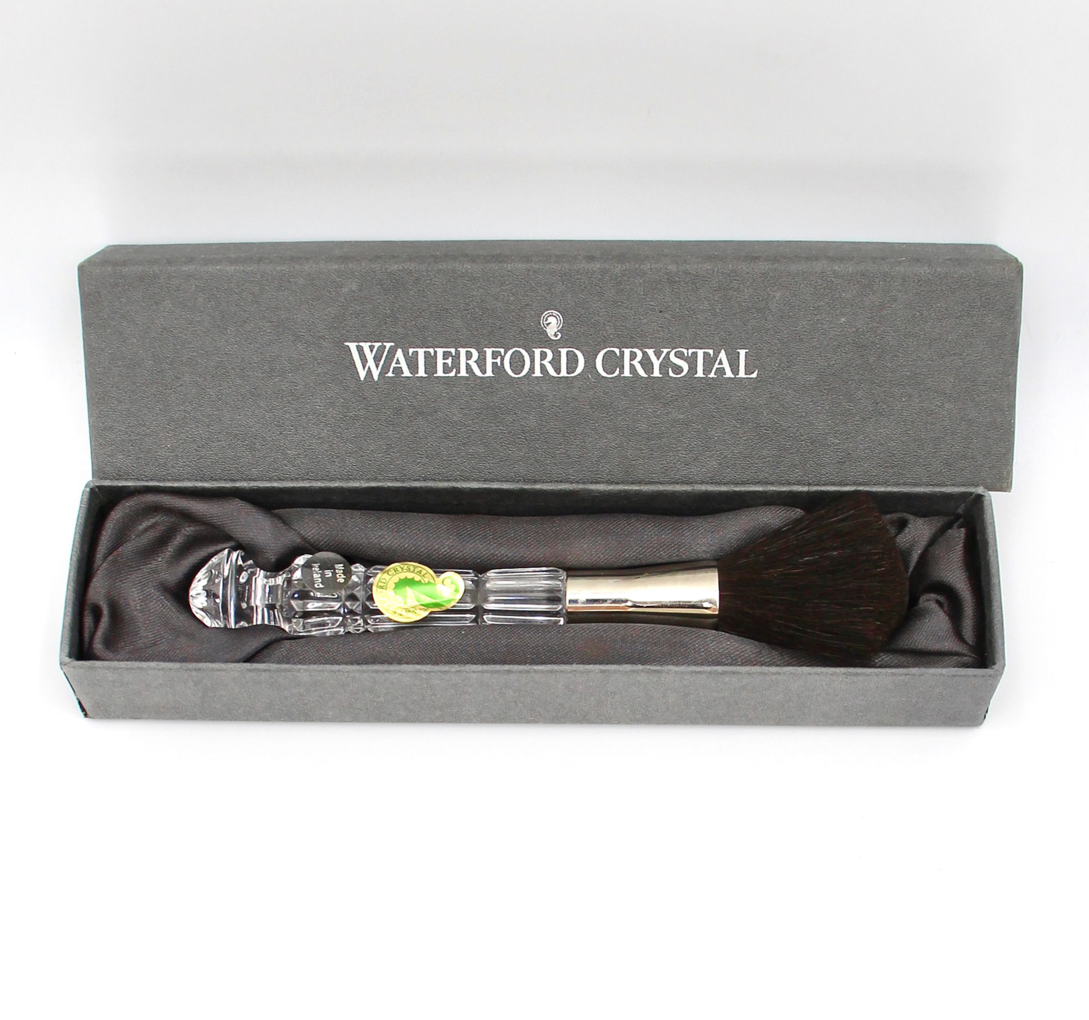 Vintage WATERFORD CRYSTAL Makeup Brush in Original Box