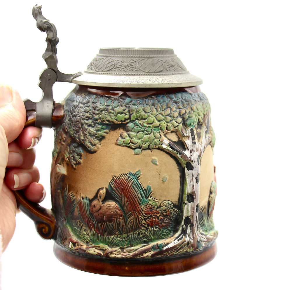 Thumbnail: Vintage BEYER West Germany Limited Edition "Forest" Stein by Axel Brockman