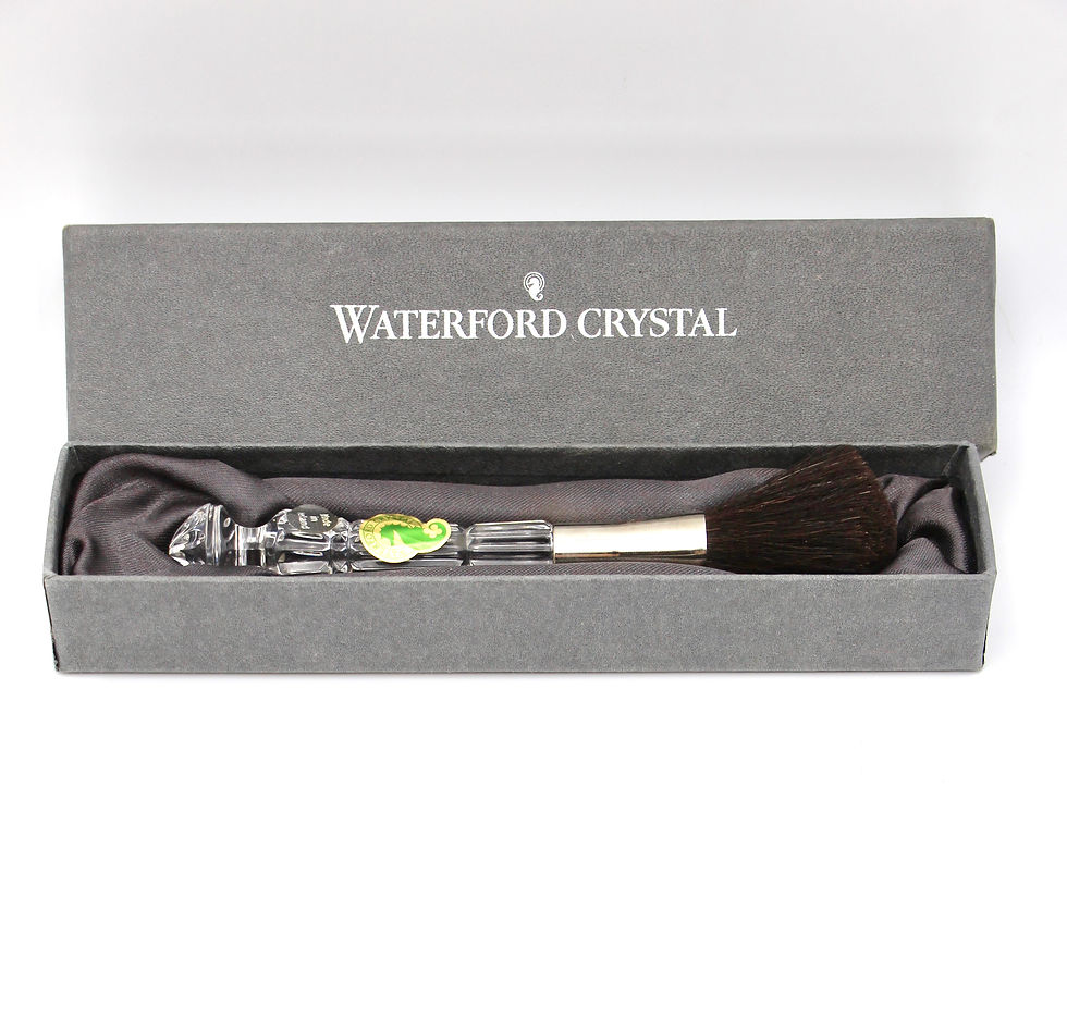 Thumbnail: Vintage WATERFORD CRYSTAL Makeup Brush in Original Box