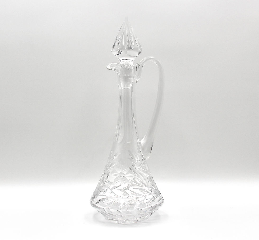 Thumbnail: Tall Vintage Crystal Decanter with Stopper - 40cm