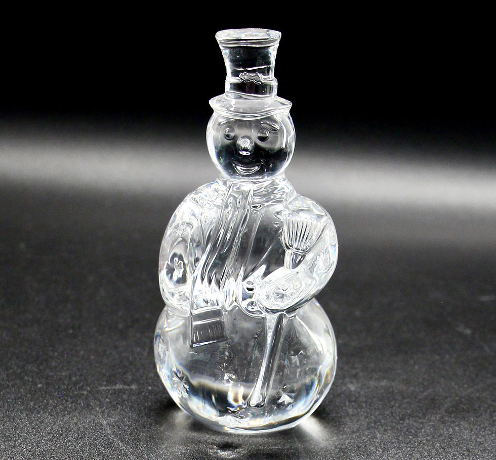 Vintage WATERFORD Crystal Snowman Figurine #115115 - 14cm