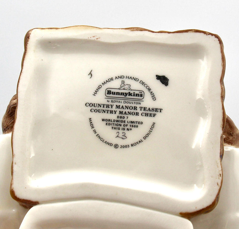 Thumbnail: Limited Edition ROYAL DOULTON Bunnykins "Country Manor Chef" Candy Box - DBD7