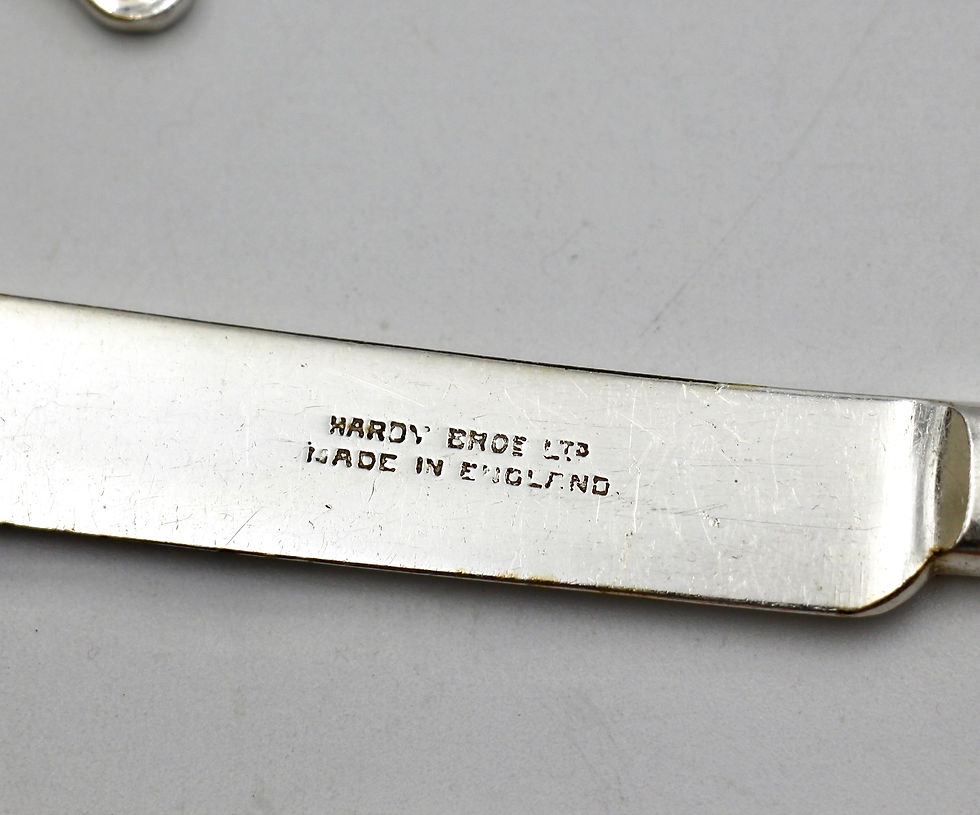 Thumbnail: Vintage Boxed Silver Plate Fruit/Dessert HARDY BROTHERS Cutlery Set