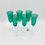 Thumbnail: 6 Handblown Vintage MIKASA 'Sonnet' Emerald Green Optic Champagne Flutes