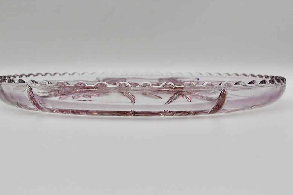 Thumbnail: Vintage Pressed Glass Serving Platter with Compartments