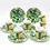 Thumbnail: Vintage French Limoges PHILIPPE DESHOULIERES Coffee Cans & Saucers