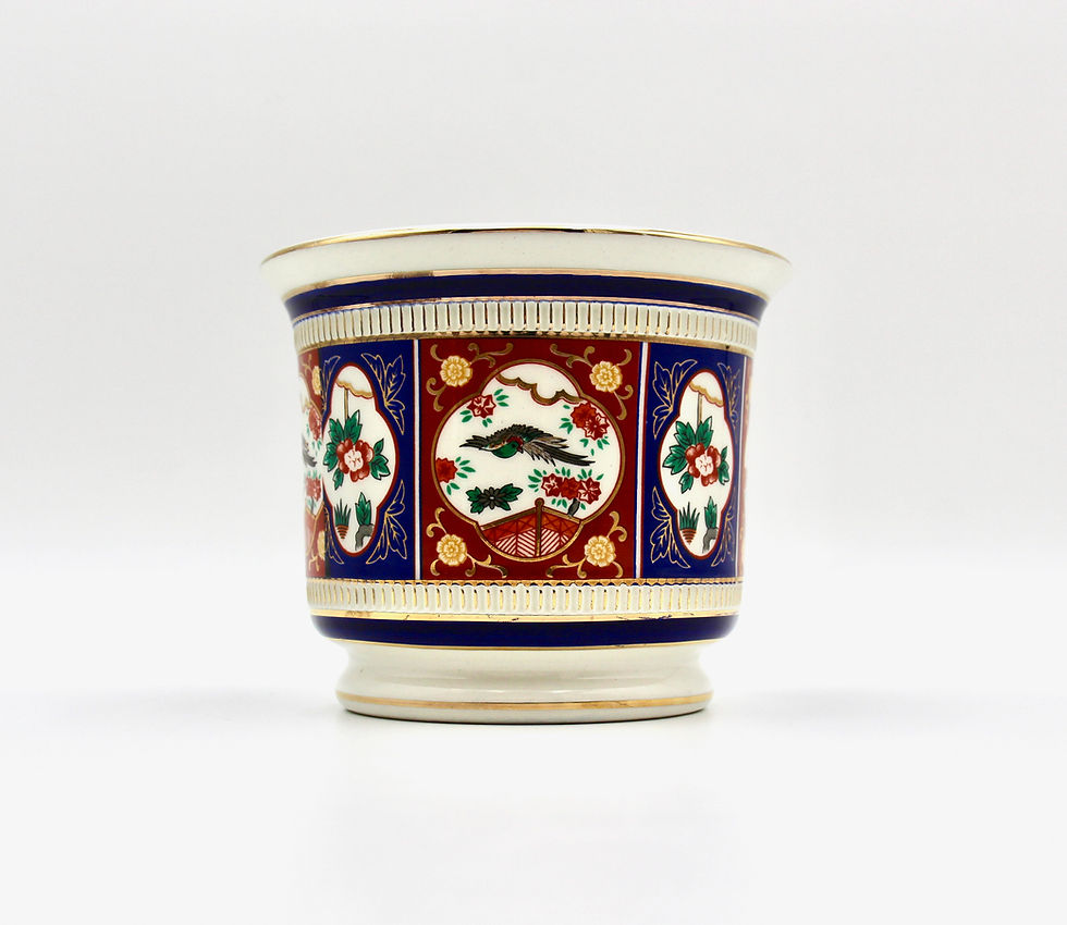 Thumbnail: Imari Style Porcelain Jardiniere Made in Italy
