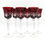 Thumbnail: Vintage Bohemian Ruby Cut to Clear Wine Glasses