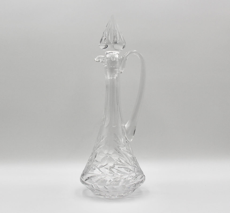 Thumbnail: Tall Vintage Crystal Decanter with Stopper