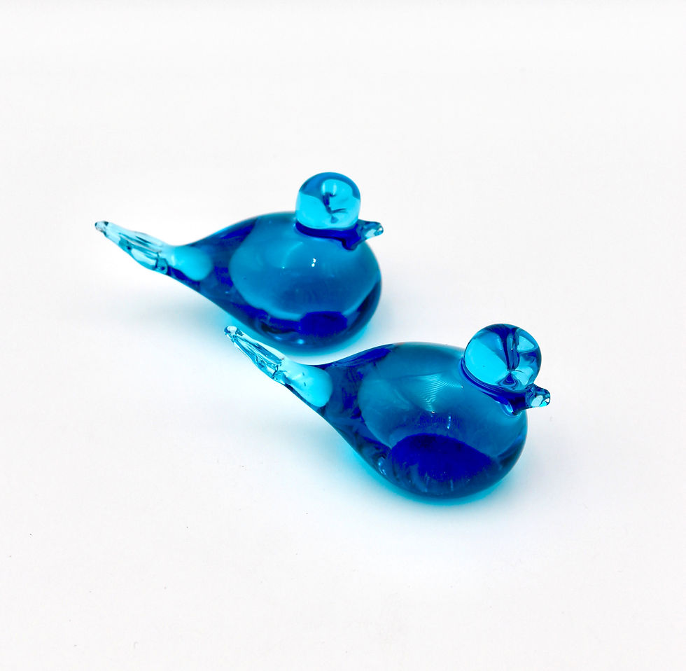 Thumbnail: Vintage Handblown Small Art Glass Bird Figurines - price per bird