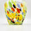 Thumbnail: Handblown Clear Art Glass Vase with a Mottled Confetti Pattern
