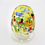 Thumbnail: Handblown Clear Art Glass Vase with a Mottled Confetti Pattern