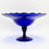 Thumbnail: Large Vintage Handblown Czech Bohemian Cobalt Blue Glass Tazza or Centrepiece