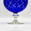 Thumbnail: Vintage Handblown Bohemian Cobalt Blue Cut to Clear Footed Bowl