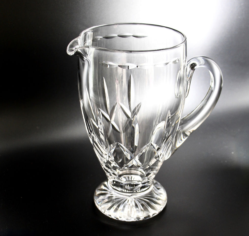 Thumbnail: Mid Century STUART England 'Carlingford' Crystal Footed Jug
