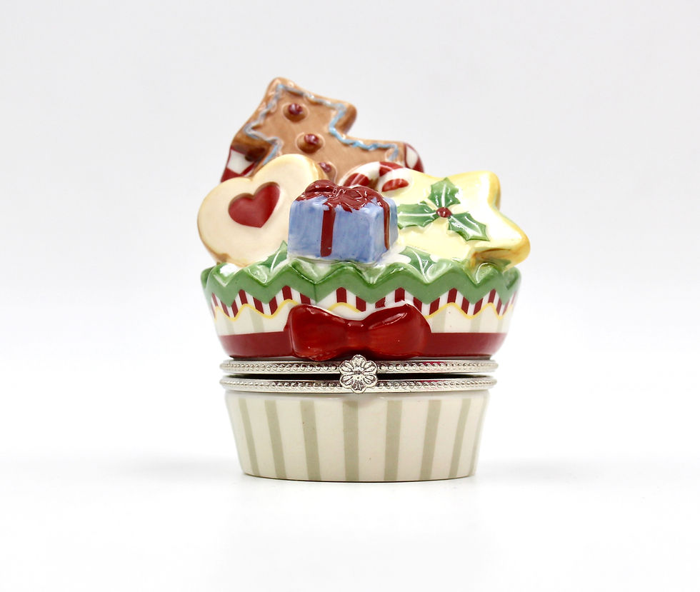 VILLEROY & BOCH 'Winter Bakery' Xmas Cupcake Trinket Box #6866