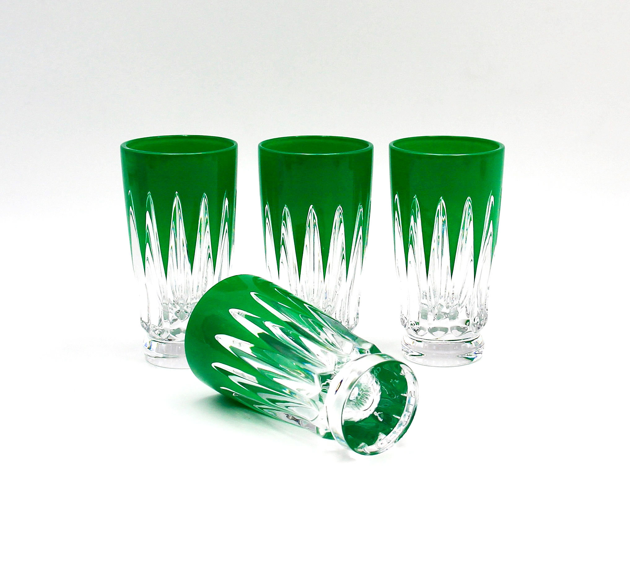 WATERFORD 'New Year Firework' Shot Glasses (Green) NEW IN BOX - Price per pair