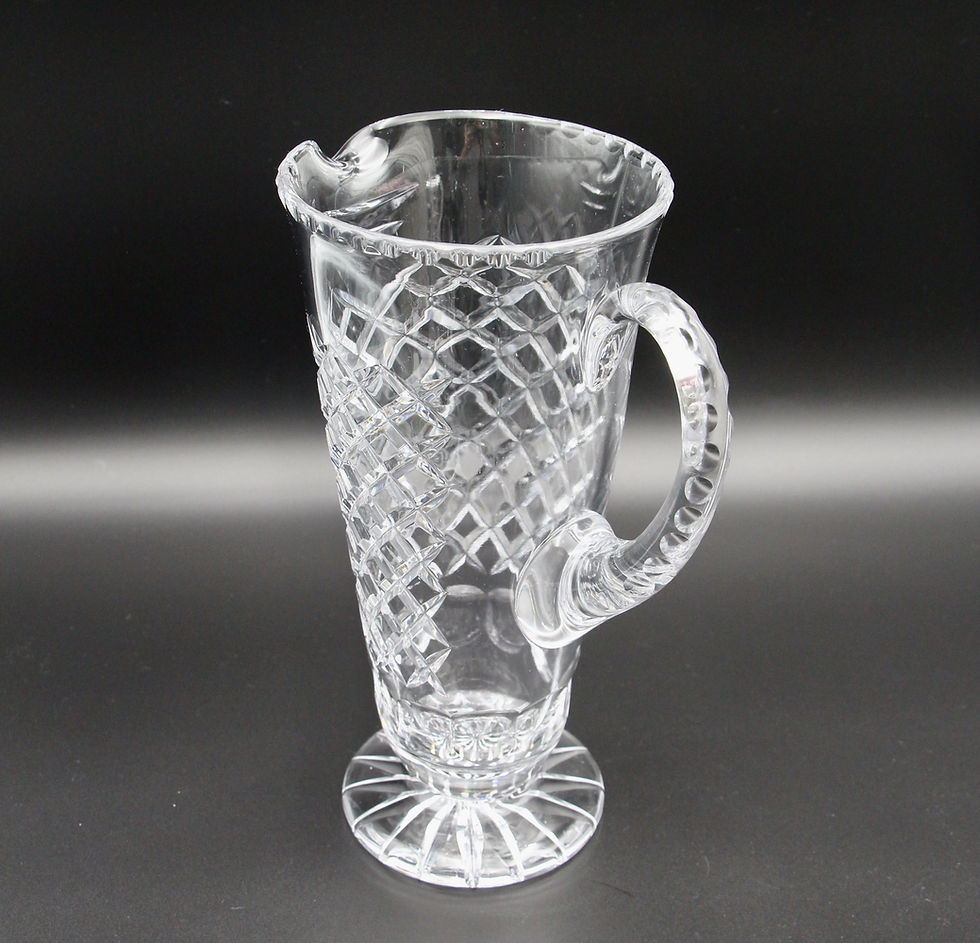 Thumbnail: Tall Vintage Cut Crystal Footed Jug