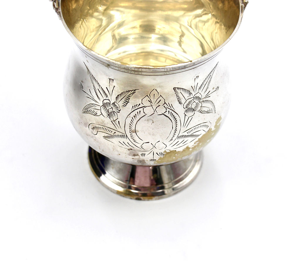 Thumbnail: Vintage  Silver Plate Footed Ice Bucket With Tongs in Velvet Box